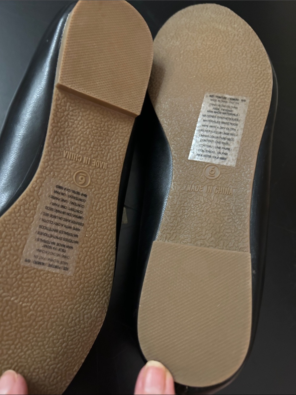 Avon Black Ballet Flats with Gold Charm Have 2 pairs - Picture 5 of 7